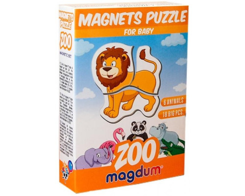 Магнітні пазли Magdum Зоо ML4031-18 EN