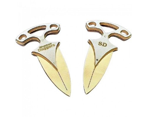 Комплект сувенирных деревянных ножей "ТЫЧКОВЫЙ GOLD" DAG-G