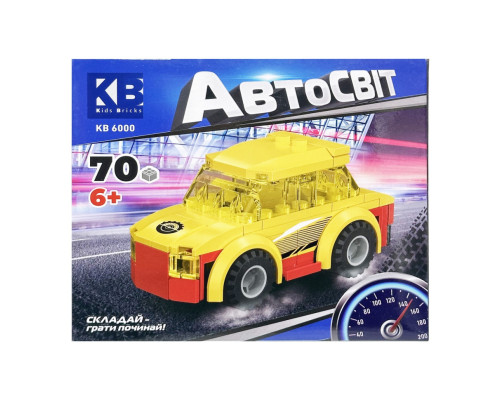 Дитячий конструктор-машинка KB 6000(Yellow) від 6 років, 70 деталей