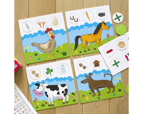 Детские учебные пазлы. Кто живет на ферме 13203005, 15 развивающих игр в наборе