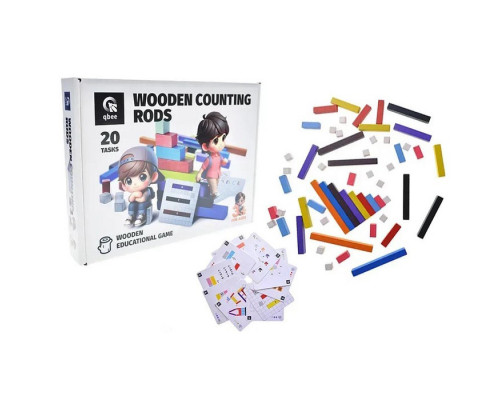 Деревянная развивающая игра "Палочки для счета" QB700-003, 56 штук