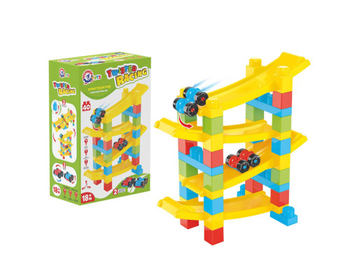 Дитячий конструктор "Закручені гонки" 9581TXK з машинками