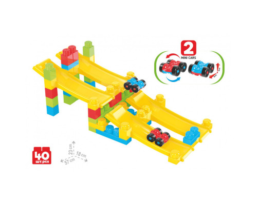 Дитячий конструктор "Закручені гонки" 9581TXK з машинками