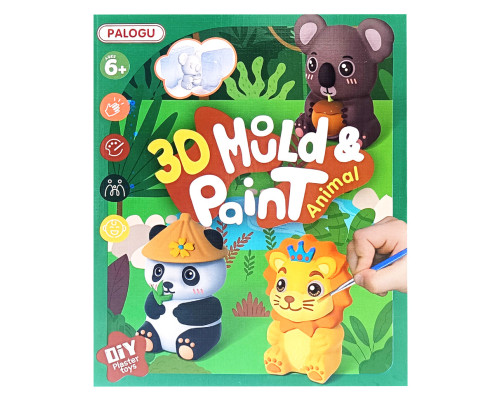 Набор для творчества Гипсовая раскраска "Animal" S138-32 гипс, формы, краски