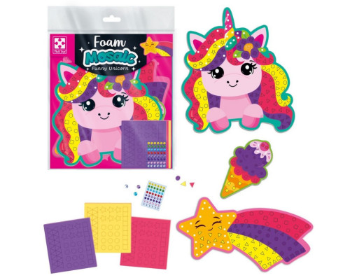 Набір для творчості "Веселий Єдиноріг" VT4511-20 з м'якою мозаїкою та стразами