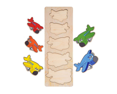 Настольная игра-сортер "Самолетики" Ubumblebees (ПСД065) PSD065 больше-меньше