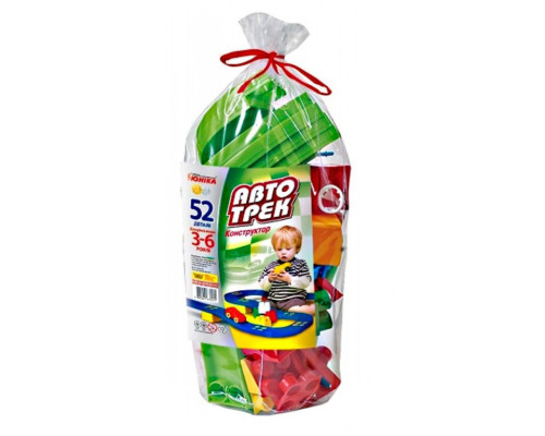 Конструктор дитячий "Автотрек” 70255, 52 деталі, паяний пакет