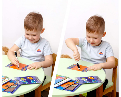 Развивающая игра для малышей «Пиши и стирай. Монстрики» VT5010-18 с маркером