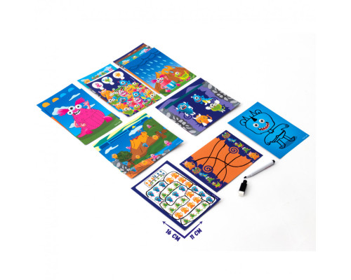 Развивающая игра для малышей «Пиши и стирай. Монстрики» VT5010-18 с маркером