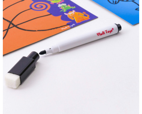 Развивающая игра для малышей «Пиши и стирай. Монстрики» VT5010-18 с маркером