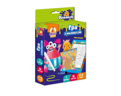 Развивающая игра для малышей «Пиши и стирай. Монстрики» VT5010-18 с маркером