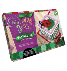 Комплект для создания шкатулки "Шкатулка. Embroidery Box" EMB-01 Розово-зеленый