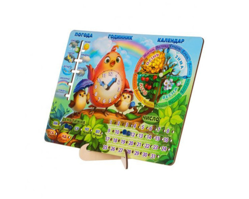 Развивающая игра Календарь - 2 "Птичка" Ubumblebees (ПСФ029-УКР) PSF029-UKR Укр
