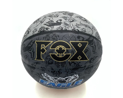 М'яч баскетбольний Fox ball №7 NE-BAS-1027, чорно-сірий