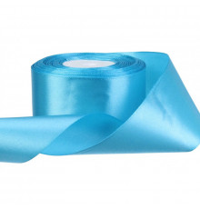 Атласная лента для рукоделия АБ-114, 0,6 см x 23 м, Голубой