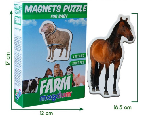 Магнітні пазли Magdum Ферма ML4031-19 EN