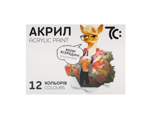 Детский набор акриловых красок 7C51202, 12 цветов, по 10 метров