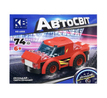 Детский конструктор-машинка KB 6000(Red) от 6 лет, 74 детали