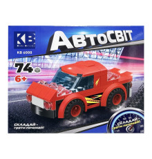 Дитячий конструктор-машинка KB 6000(Red) від 6 років, 74 деталі