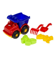Детская машинка Самосвал "Тотошка" №2 0176(Red) лопатка, грабельки, 2 пасочки