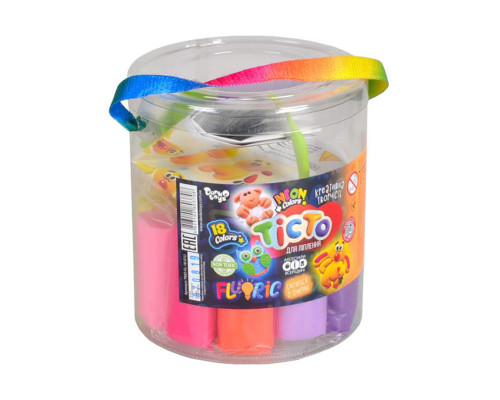 Креативна творчість "Тісто для ліплення "FLUORIC" TMD-FL-18-01U 18 кольорів