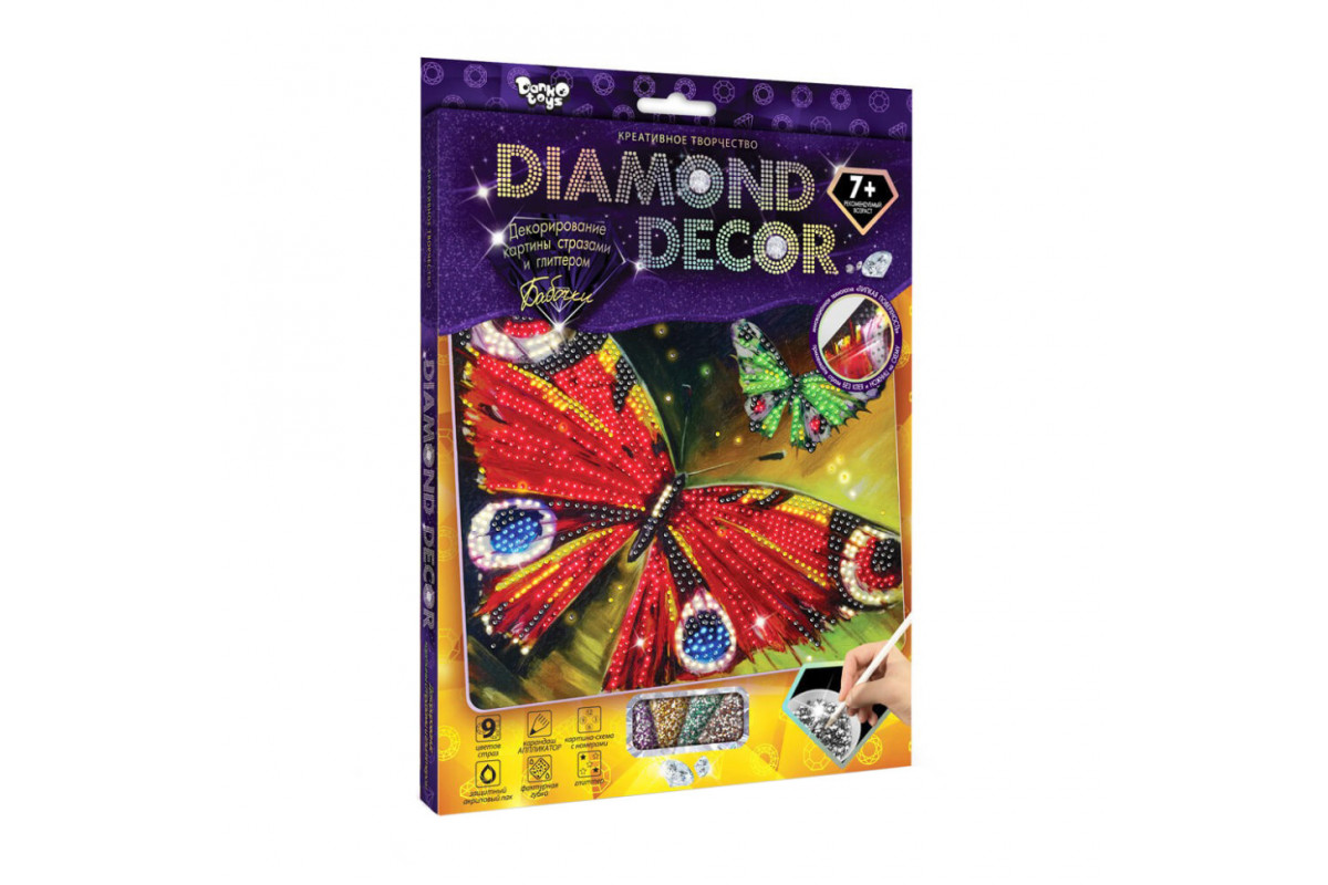 Набір креативної творчості Метелики DD-01-10 "DIAMOND DECOR" Набір креативної творчості Метелики DD-01-10 "DIAMOND DECOR"
