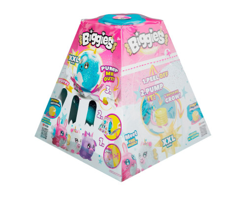 Ігровий набір Рожевий Кролик Biggies BIG001-RA надувна іграшка, насос 45 см