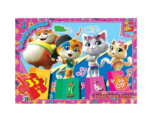 Дитячий пазл "44 кошеняти" YT55 постер 35 елементів
