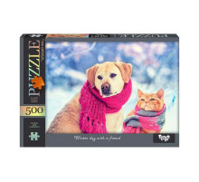 Пазл "Winter day with a friend"  Danko Toys C500-14-08, 500 ел.