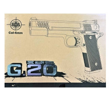 Страйкбольный пистолет "Браунинг Browning HP" Galaxy G20 металл черный