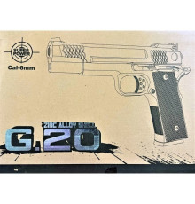 Страйкбольный пистолет "Браунинг Browning HP" Galaxy G20 металл черный