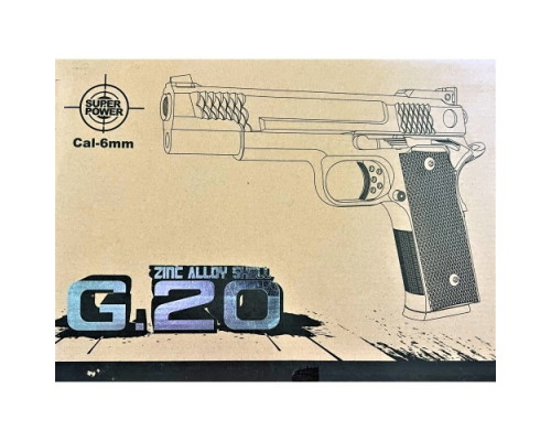 Страйкбольный пистолет "Браунинг Browning HP" Galaxy G20 металл черный