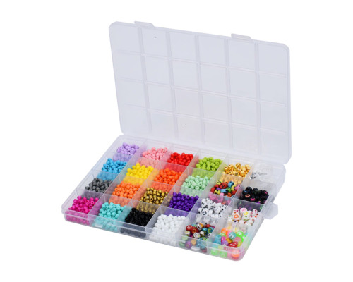 Набор бисера для изготовления креативных аксессуаров 1199-148 нитки, бусины