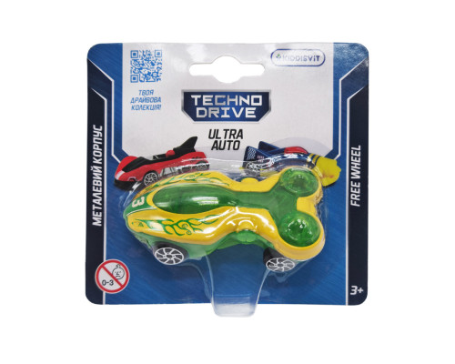 Игровая мини-машинка Ultra Auto TechnoDrive 250321W-4 металлический корпус