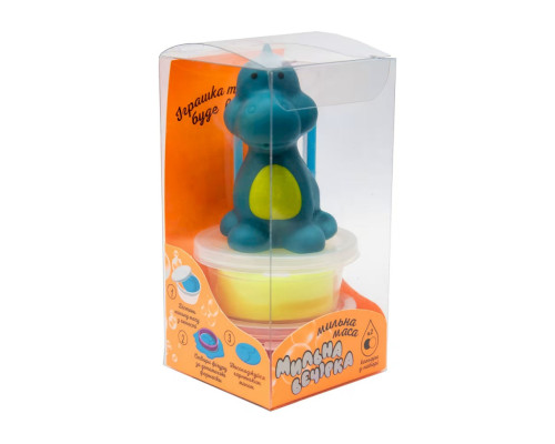 Набор для творчества "Мыльная вечеринка-голубой динозавр" Strateg 32107ST 2 массы и игрушка