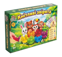 Настольная игра "Сообразительные зверушки" 3-004, 65 деталей