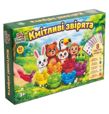 Настільна гра "Кмітливі звірятка" 3-004, 65 деталей