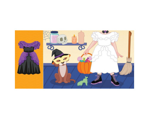 Детская книга с наклейками Одень куклу "Модница Алиса на карнавале" 615010