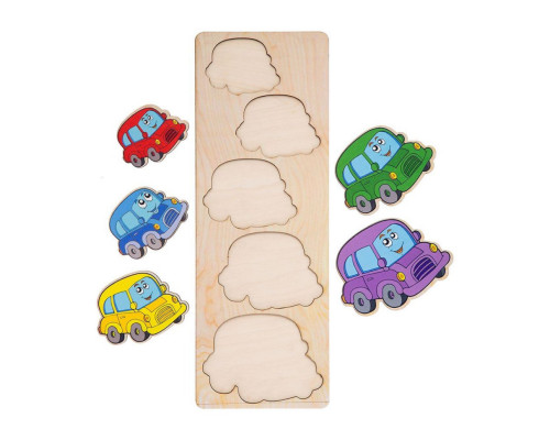 Настольная игра-сортер "Машинки" Ubumblebees (ПСД066) PSD066 больше-меньше