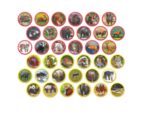 Дитячий магнітний набір Монтесорі "Тварини на континентах: Євразія" 200285, 36 елементів