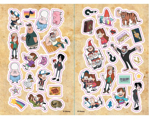 Детская раскраска с наклейками. Герои: Дисней, Гравити Фолз, Мейбл и Пухля  1271014