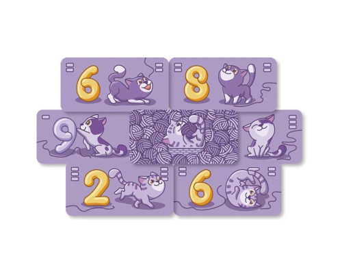 Настольная обучающая игра Мурчащее вычитание 360081, 63 карточки
