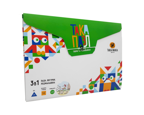 Дитячи Пазли 3 в 1 "Зелена, курочка" Така Мака 960209 20 елементів