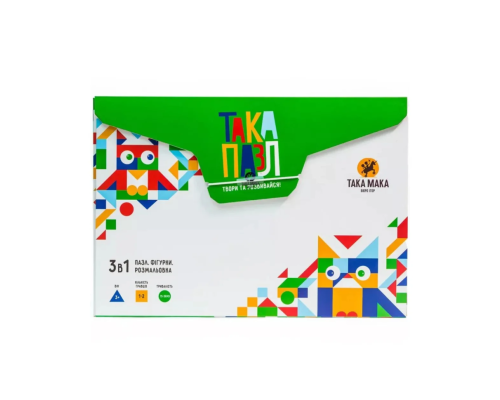 Дитячи Пазли 3 в 1 "Зелена, курочка" Така Мака 960209 20 елементів