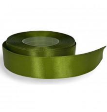 Атласная лента для рукоделия АБ-117, 0,6 см x 23 м, Зеленый