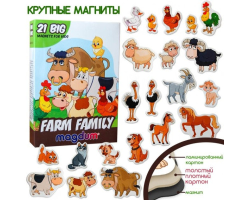 Набір магнітів Magdum Ферма сімейки ML4031-21 EN