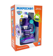 Дитячий мікроскоп SK 0006(Violet) світло, 19,5 см, 2 пробірки, скло