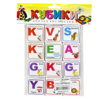 Дитячий розвиваючий набір "Кубики Англійська абетка" AS-0269, Т-1022м 12 штук