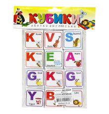 Дитячий розвиваючий набір "Кубики Англійська абетка" AS-0269, Т-1022м 12 штук