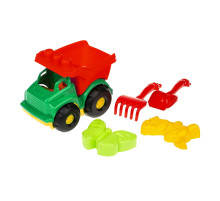 Дитяча машинка Самоскид "Тотошка" №2 0176(Green) лопатка, грабельки, 2 пасочки